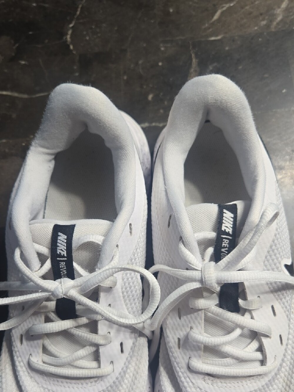 Nike White Women's Athletic Mesh Lace-Up Sneakers - Picture 4 of 10